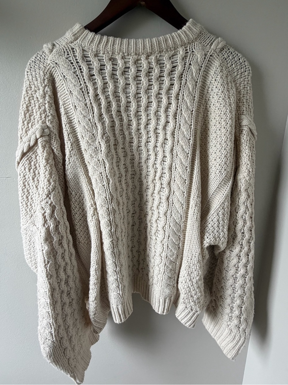 Altar'd State Cable Knit Chunky Sweater | Cream | XL - Picture 4 of 6